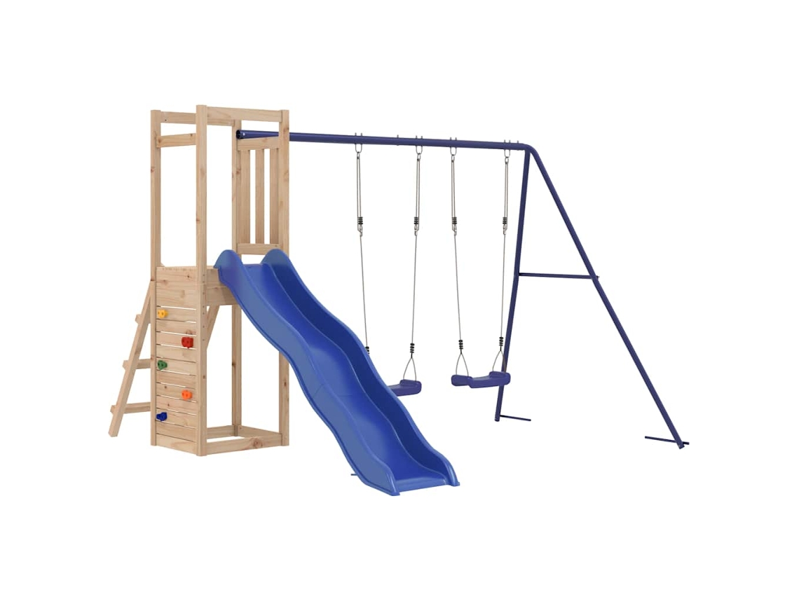 Conjunto De Brincar Para Exterior Vidaxl Marrom Madeira