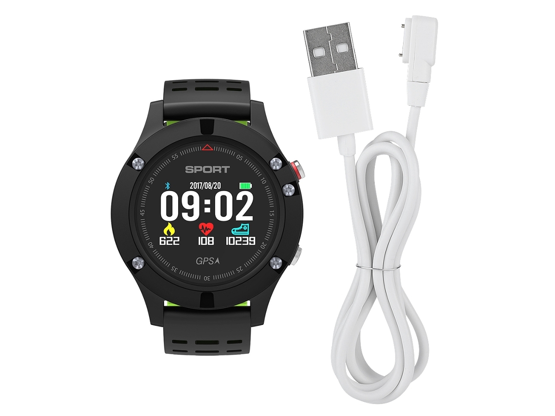 Pulseira Inteligente F5 com Tela Colorida e GPS Verde EOOCOO (monitoramento de Saúde)