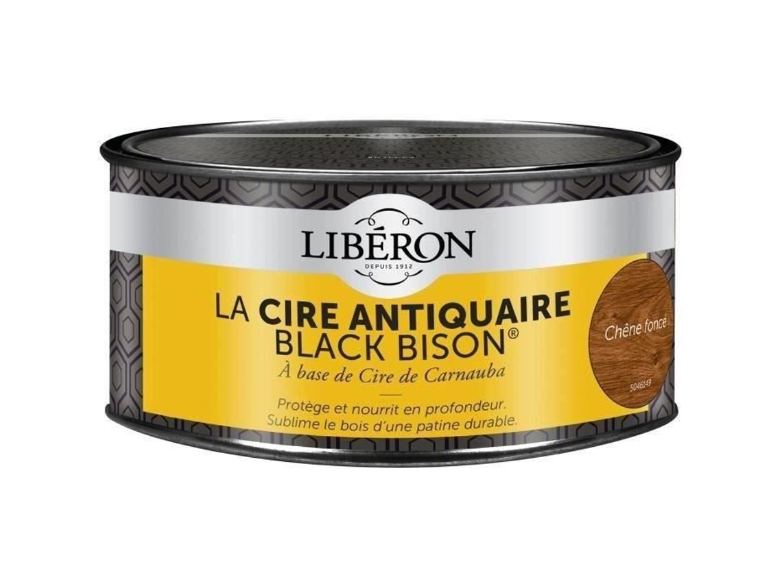 Pasta De Cera Para Antiquários Black Bison Carvalho Escuro 500 Ml Liberon