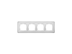Moldura 4 Elementos Brancos Base Cromada Simon 82 Detail 8201640 244
