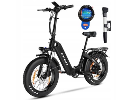 Bicicleta Elétrica Ttgo F6 Dobrável 36v 25ah 130km 204 Homem/mulher Preto