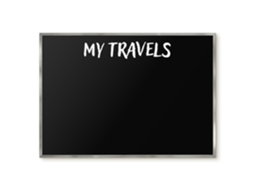 Magnetic Glass Board My Travels For The Hall Espelharte (100x70 Cm)