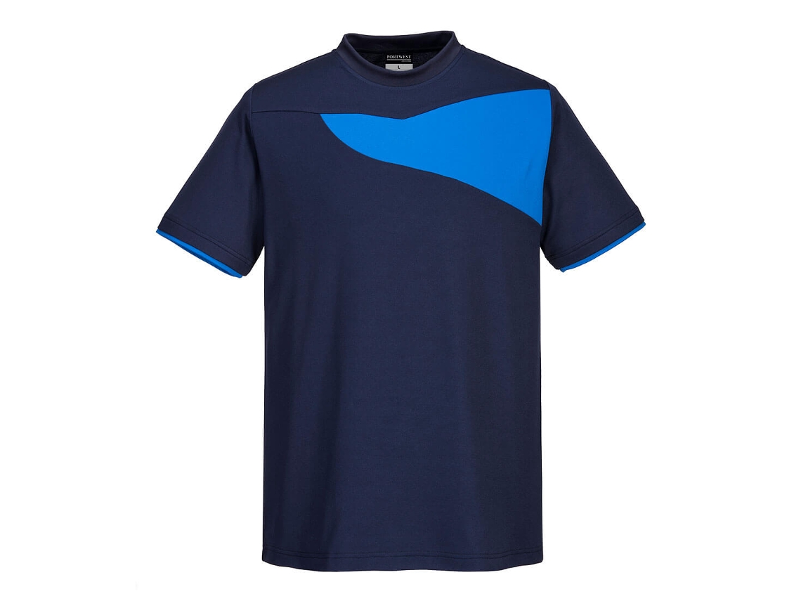Camiseta De Manga Curta Pw2 Conforto E Estilo / Preto Cinza / M Portwest