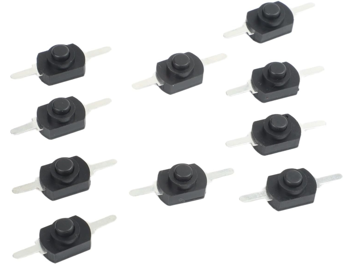 Conjunto De 10 Botões Pressão Para Mini Lanterna, 1a, 30v, Feitos De Cobre, Adequados Para Controles Remotos E