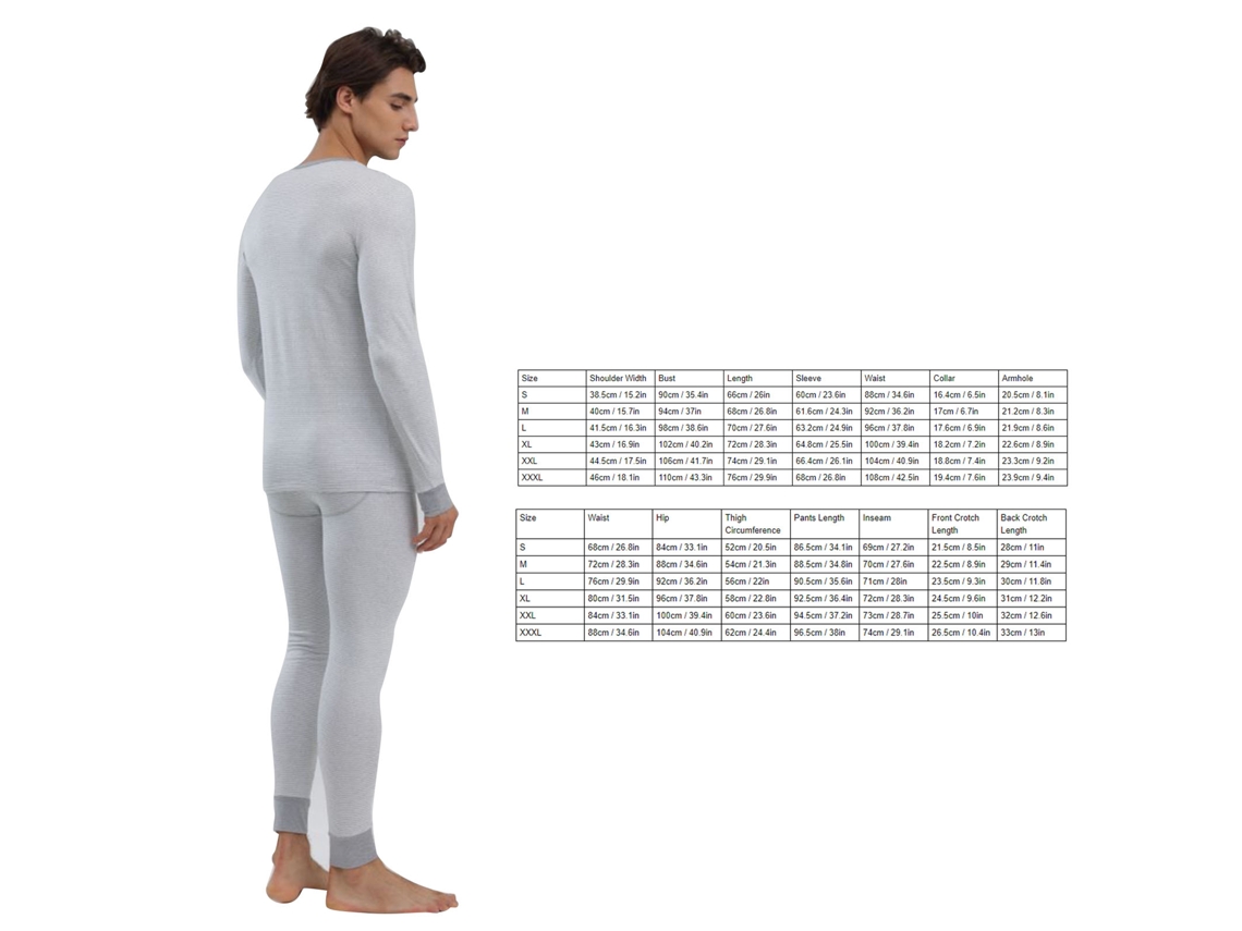 Conjunto De Roupas Térmicas Para Homem, Caimento Ajustável E Quente, Eoocoo