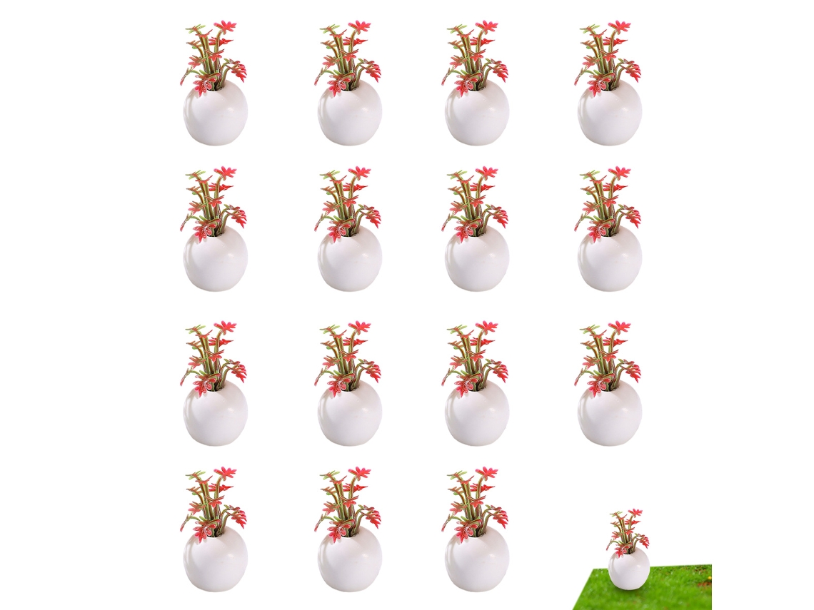 16 Peças de Mini Vasos Simulados para Decoração de Micro Paisagem com Musgo NEVEANCE