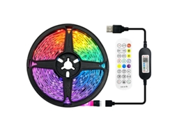 Fita Led Rgb Usb Com App E Controlo Remoto 24 Teclas - 60 Led/m - 4m - Eifson