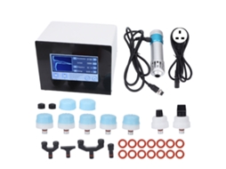 Máquina de terapia por ondas de choque para disfunção erétil com 11 cabeças de massagem ajustáveis para alívio da dor, dispositivo de ondas de choque extracorpóreas, azul prateado, 100-240 V