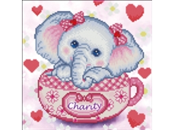 Conjunto De Pintura Com Diamantes Diamond Dotz, Elefante Da Caridade, 30x30 Cm