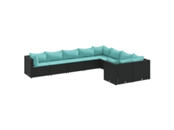 Garden Sofa Set, Garden Sofa Sets Vidaxl Preto Rattan / Vime (n/a)