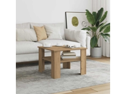 Vidaxl Mesa De Centro 60x60x42 Cm Derivados Madeira Carvalho Castanho