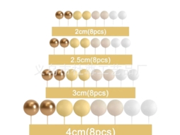 Laxiscreed Kit De Decoração Com 32 Bolas Coloridas, Bolas Douradas E Prateadas Para Festas E Bolos