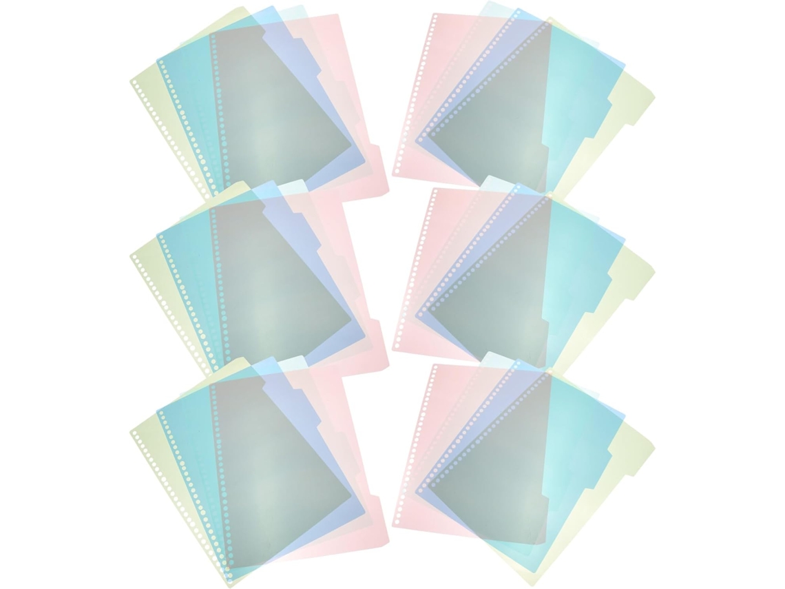 Conjunto de 6 de Plástico A4 e Ideal para Casa e Escritório CHABERLU