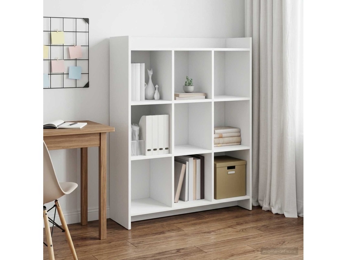 Vidaxl Estante Branco 87,5 X 30 X 111 Cm Derivados De Madeira