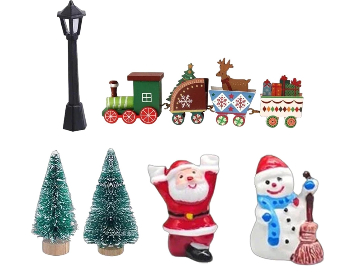 Miniatura De Árvore De Natal De Madeira, Pequenos Enfeites | Miniaturas