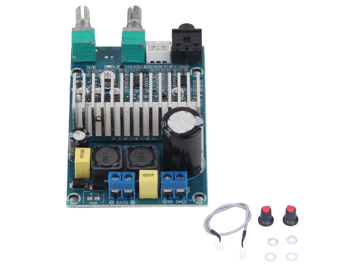2026-placa De Amplificador Digital De Potência Subwoofer Com Economia De Energia E Alto Rendimento 100w Componentes 12-24v Cc