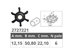 Impulsor Original 653-0001 Prateado 12.15 X 50.8 X 22.1 Mmjabsco