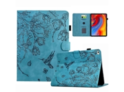 Capa de couro inteligente com estampa de flores e pássaros Webake para tablet