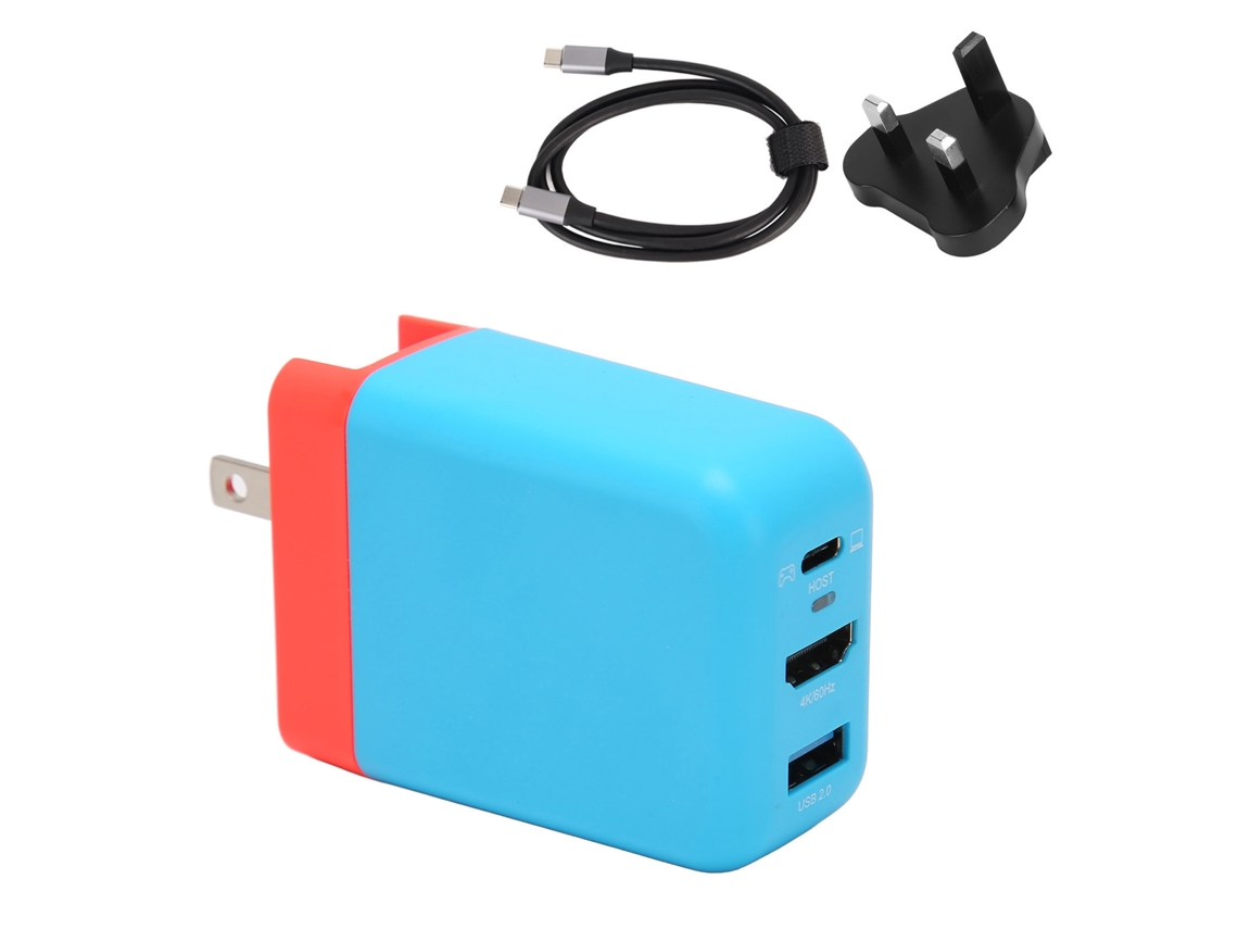 Carregador Usb C 65w Com 4k 60hz E 3 Portas
