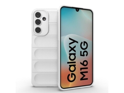 Capa Halinuia Para Samsung Galaxy M16 5g Magic Shield Tpu Flannel Branca (proteção Integral, Interior Em Flanela)