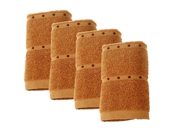 Conjunto de Toalha NEVEANCE Luxuoso Banheiro Rápido Macias Algodão Laranja - 4pcs (33x74cm)
