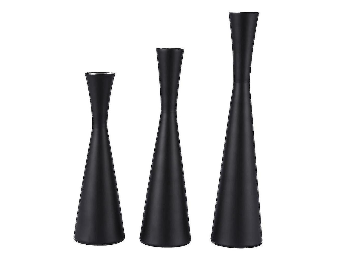 3 Conjuntos De Castiçais De Cone De Metal