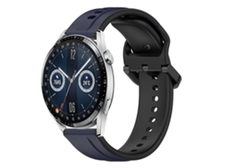 Pulseira De Silicone Bicolor Com Formato Convexo Para Huawei Watch Gt3 46mm 22mm
