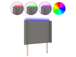 Led Headboard, Led Headboards Vidaxl Cinzeto Tecido (93 X 16 X 118/128 Cm)