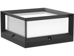 Led Alumínio Ao Ar Libre Pillar De Luz, Ip55 À Prova Dágua, Preto Ao Ar Libre Jardim Luz Com Base Quadrada, Luzes De Caminho Zeuxo