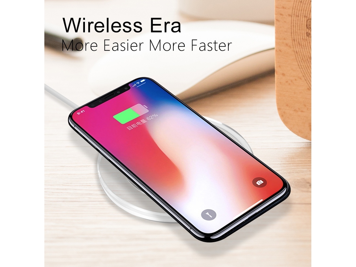 Aetheria base de Carregamento Sem Fio Ultra fina Qi Rápido para Ios e Smartphones Padrão Qi