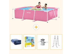 Intex Piscina Com Estrutura Retangular - 220x150x60 Cm - 5-peças Scb13