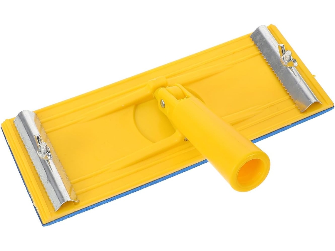 Bloco De Lixa De Esponja De Plástico Flexível Amarelo Para Trabalhos Em Madeira E