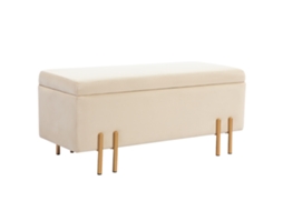Panca para Cama Moderna com Compartimento Interno BTFORUS (100x40x42 cm) bege