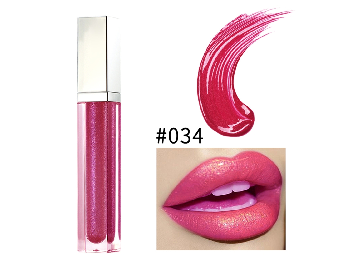 Labial Líquido Mate De Niebla Metálico 36 Cores Não Pegajoso Brilho Labial Ferramenta Cosmética (metal, 34)