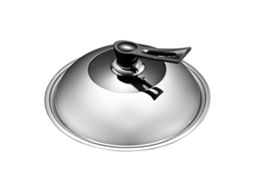 Tampa de Wok Inox LAXISCREED com Alça Ergonômica Buraco de Vapor