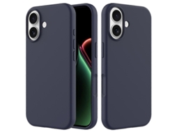 Capa De Silicone Líquido Para Iphone 17 - Azul Meia-noite E Resistente A Impactos jsr Azul Meia-noite