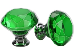Puxadores De Armário Em Formato Diamante 30mm, Em Vidro Cristal, Para Gavetas, Portas De Armários Cozinha E Guarda