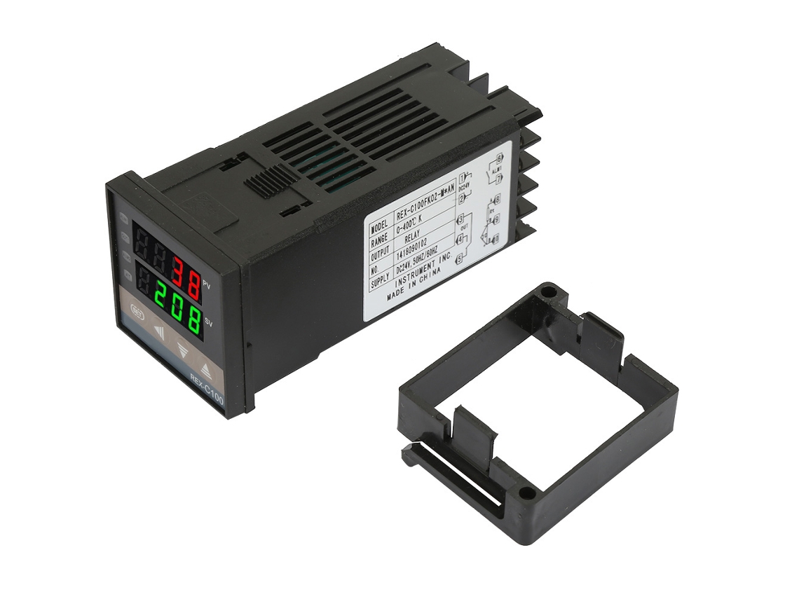 Controlador De Temperatura Digital Pid Rex C100fk02-m*an Termostato Saída Relé 0-400℃ Dc24v