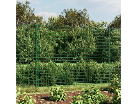 Cerca de Malha de Arame com Flange 2X10 M Verde VIDAXL