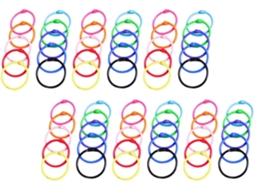 Anéis Metálicos Valiclud Para Fichários Pequenos, 120 Peças, Multicoloridos, Clipes Resistentes Para Fichas, Álbuns E
