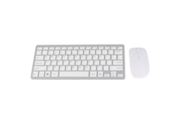 Conjunto Teclado e Mouse Sem Fio 2.4g Usb 78 Teclas Mudo Ergonomico Prata para Computador