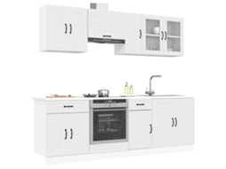 Vidaxl 8 Peças Armário De Cozinha Conjunto Kalmar Branco