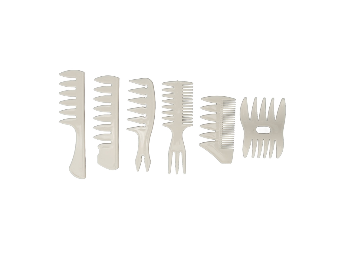 2026-set De 6 Pentes Para Homens, Pente De Estilo De Cabelo Com Dentes Largos Arredondados, Para Salão E Lar