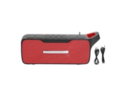 Alto-falante Bluetooth sem fio com carregamento solar, lanterna, rádio FM, TWS, amplificador de voz, alto-falante vermelho Slowmoose