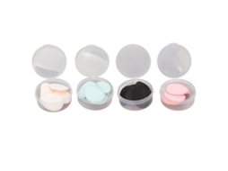 20 unidades de mini esponjas cosméticas para maquiagem, tamanho ideal para usar com os dedos.