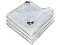 Clear Waterproof Cover Tarp Foldable With Grommets And Reinforced Edges, Pvc Vinyl Tarpaulin Greenhouse For Garden