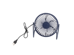 Ventilador De Escritório Usb 360° Rotação Motor Sem Escovas Silencioso Portátil Azul Escuro