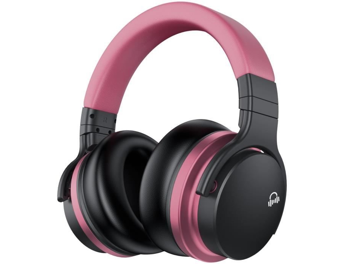 Fone De Ouvido Bluetooth E7 Basic C Rosa Com Cancelamento De Ruído Ativo E Sem Fio. Brilvibera
