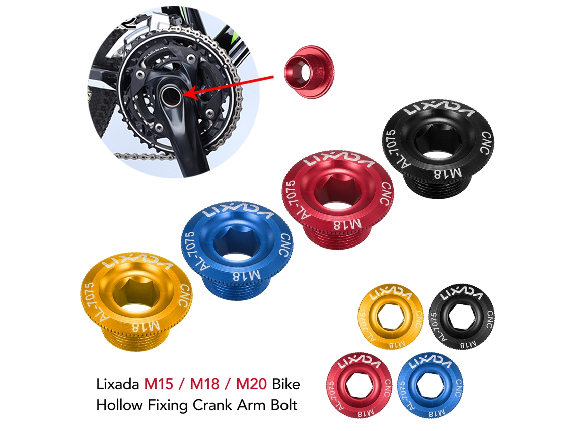 Parafusos De Mancal M15 Para Bicicleta Mtb Lixada 2pcs De Alumínio Com Fixação Oca