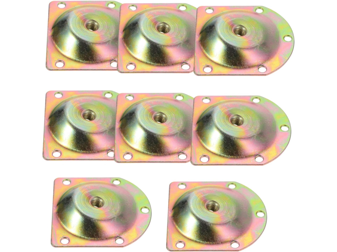 Conjunto De 8 Peças Placas Fixação Angular Para Pés Móveis, Acessórios Para Sofás E Mesas, Duráveis E Ecológicas